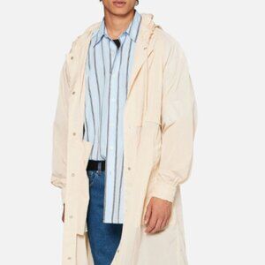 BNWT SS19 AMI OFF WHITE LONG HOODED WINDBREAKER S